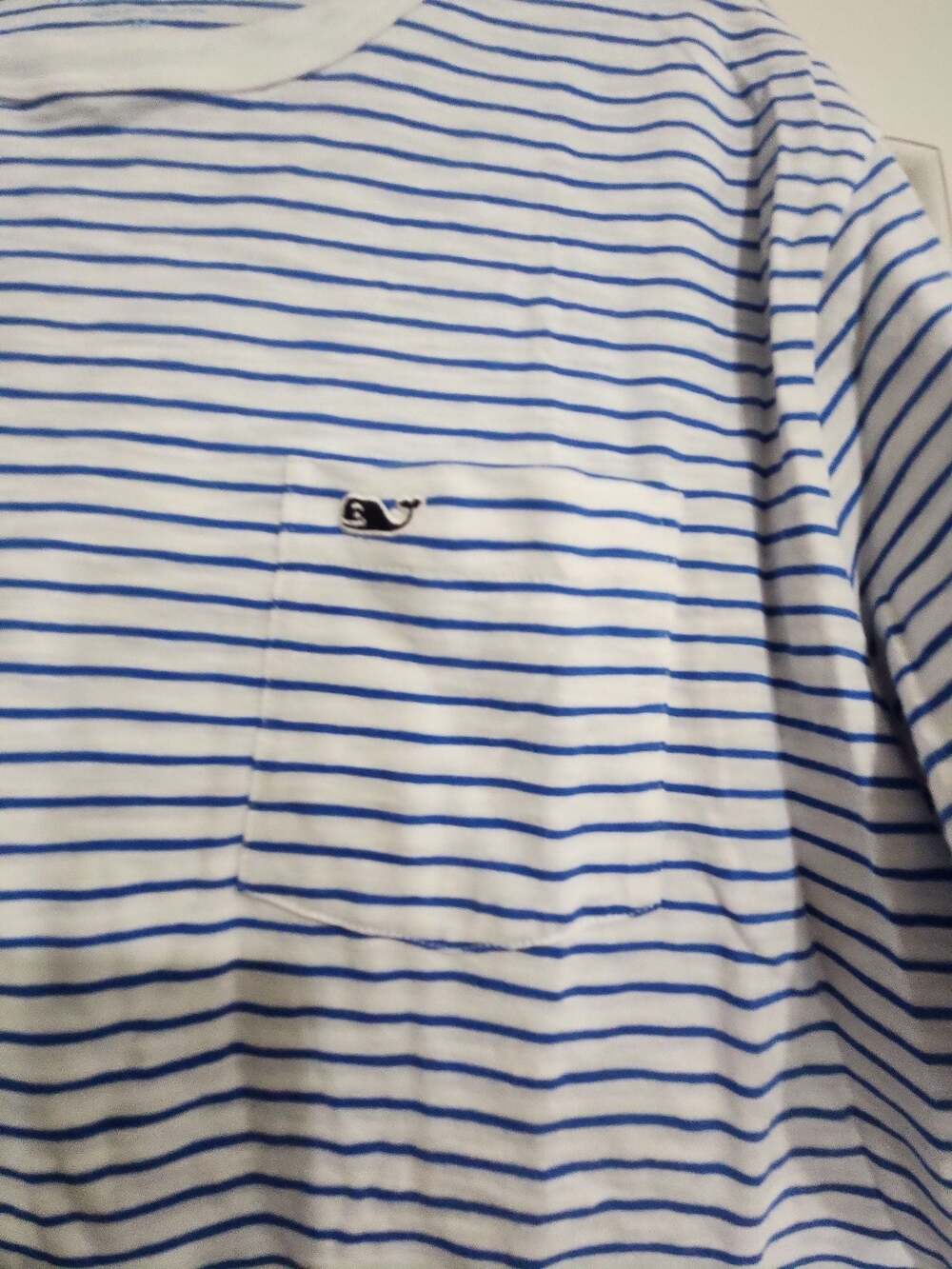 Vineyard Vines Striped Pocket T-Shirt Size M - Picture 5 of 7
